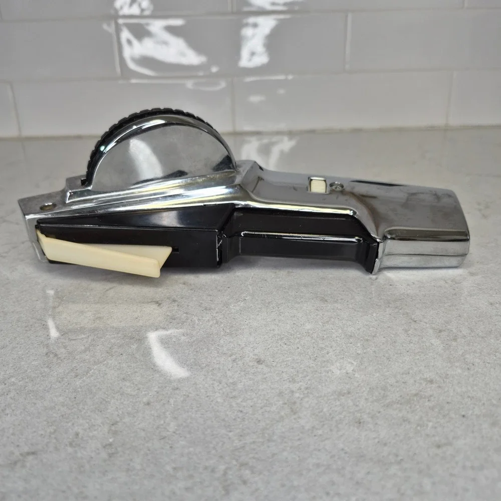 Dymo Label Maker Vintage 1550 Chrome Silver Black